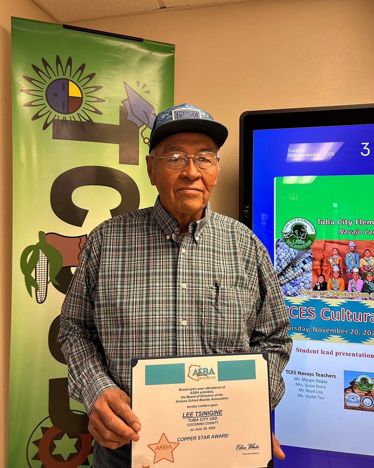 Lee Tsinigine Copper Star Award ASBA